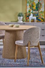 Stół rozkładany FARGO 120x120 - 210 cm naturalny MDF do jadalni - obrazek 4