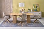 Stół rozkładany FARGO 120x120 - 210 cm naturalny MDF do jadalni - obrazek 2