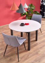Stół RINGO rozkładany 102x102 - 142 cm czarny MDF do jadalni - obrazek 6
