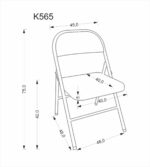 Krzesło K565 46 cm popielaty do jadalni - obrazek 12