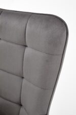 Fotel wypoczynkowy CASTEL 71 cm popielaty velvet do salonu - obrazek 9