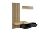 Szafka RTV CAMINO zestaw 210 cm dąb artisan / czarny do salonu - obrazek 4