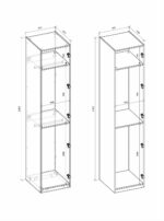 Korpus szafy modułowej FORMO system szaf modułowych - KORPUS K1 biały 50 cm do szafy modułowej - obrazek 5