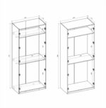 Korpus szafy modułowej FORMO system szaf modułowych - KORPUS K4 biały 100 cm do szafy modułowej - obrazek 5