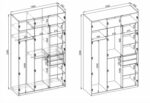 Korpus szafy modułowej FORMO system szaf modułowych - KORPUS K7 biały 150 cm do szafy modułowej - obrazek 5