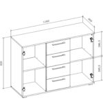 Komoda FORMO system szaf modułowych 40 - 116 cm biały do salonu lub sypialni - obrazek 2