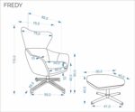 Fotel wypoczynkowy FREDY 75 cm beżowy do salonu - obrazek 17
