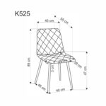 Krzesło K525 WD 45 cm naturalny / beżowy zestaw 4 szt do jadalni - obrazek 10