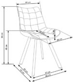 Krzesło K332 46 cm mokka zestaw 2 szt do jadalni - obrazek 13