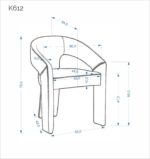 Krzesło K612 56 cm beżowy zestaw 2 szt do jadalni - obrazek 14