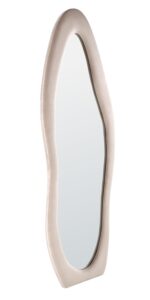 Lustro FRIGOLA stojące lub ścienne 60 cm beżowy do sypialni lub przedpokoju - obrazek 3