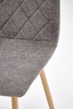 Krzesło K525 WDF 45 cm popielaty / naturalny zestaw 4 szt do jadalni - obrazek 3