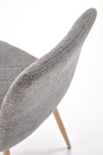 Krzesło K525 WDF 45 cm popielaty / naturalny zestaw 4 szt do jadalni - obrazek 4