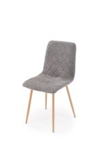 Krzesło K525 WDF 45 cm popielaty / naturalny zestaw 4 szt do jadalni - obrazek 6