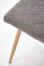 Krzesło K525 WDF 45 cm popielaty / naturalny zestaw 4 szt do jadalni - obrazek 9