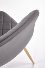 Krzesło K525 WD 45 cm popielaty / naturalny zestaw 4 szt do jadalni - obrazek 6