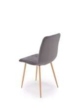 Krzesło K525 WD 45 cm popielaty / naturalny zestaw 4 szt do jadalni - obrazek 2