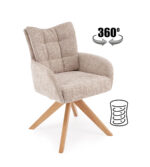 Krzesło K540 WD 60 cm naturalny / beżowy zestaw 2 szt do jadalni - obrazek 3