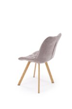 Krzesło K332_WD 46 cm popielaty / naturalny zestaw 2 szt do jadalni - obrazek 2