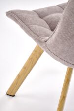 Krzesło K332_WD 46 cm popielaty / naturalny zestaw 2 szt do jadalni - obrazek 5
