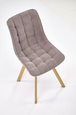 Krzesło K332_WD 46 cm popielaty / naturalny zestaw 2 szt do jadalni - obrazek 11