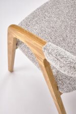 Krzesło BUENO 52 cm jasny popielaty / dąb naturalny zestaw 2 szt do jadalni - obrazek 4