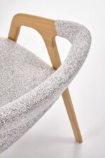 Krzesło BUENO 52 cm jasny popielaty / dąb naturalny zestaw 2 szt do jadalni - obrazek 5