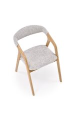 Krzesło BUENO 52 cm jasny popielaty / dąb naturalny zestaw 2 szt do jadalni - obrazek 7