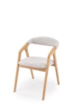 Krzesło BUENO 52 cm jasny popielaty / dąb naturalny zestaw 2 szt do jadalni - obrazek 10
