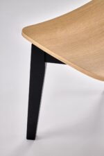 Krzesło HAITI 42 cm dąb naturalny / czarny zestaw 2 szt do jadalni - obrazek 4