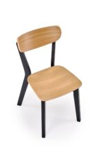 Krzesło HAITI 42 cm dąb naturalny / czarny zestaw 2 szt do jadalni - obrazek 9