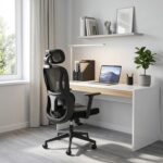 Fotel gabinetowy MATEUS 67 cm czarny do biura i gabinetu - obrazek 5