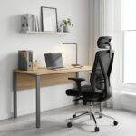 Fotel gabinetowy RUFINO 62 cm czarny do biura i gabinetu - obrazek 4
