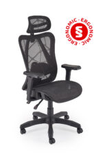 Fotel gabinetowy XERON 65 cm czarny do biura i gabinetu - obrazek 5