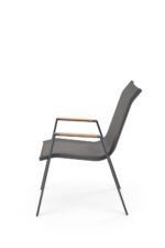 Krzesło ogrodowe HOVER 54 cm antracytowy / popielaty / antracyt na taras i do ogrodu - obrazek 3