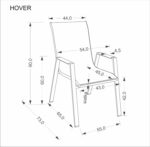 Krzesło ogrodowe HOVER 54 cm antracytowy / popielaty / antracyt na taras i do ogrodu - obrazek 12