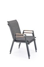 Krzesło ogrodowe HOVER 54 cm antracytowy / popielaty / antracyt na taras i do ogrodu - obrazek 7