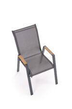 Krzesło ogrodowe HOVER 54 cm antracytowy / popielaty / antracyt na taras i do ogrodu - obrazek 8