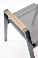 Krzesło ogrodowe HOVER 54 cm antracytowy / popielaty / antracyt na taras i do ogrodu - obrazek 9