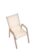 Krzesło ogrodowe HOVER 54 cm cappuccino / beżowy na taras i do ogrodu - obrazek 8
