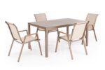 Krzesło ogrodowe HOVER 54 cm cappuccino / beżowy na taras i do ogrodu - obrazek 11