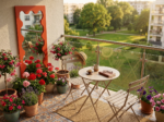Zestaw ogrodowy LIVORNO 60 cm cappuccino na taras i do ogrodu - obrazek 3