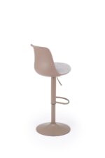 Krzesło barowe H127 40 cm cappuccino / popielaty zestaw 2 szt do kuchni i jadalni - obrazek 2