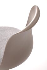 Krzesło barowe H127 40 cm cappuccino / popielaty zestaw 2 szt do kuchni i jadalni - obrazek 7