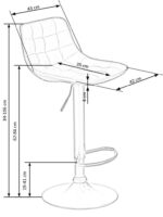 Krzesło barowe H95_CS 43 cm kaszmir / beżowy do kuchni i jadalni - obrazek 13