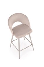 Krzesło barowe H96 48 cm kaszmir / beżowy zestaw 2 szt do kuchni i jadalni - obrazek 11