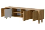 Szafka RTV ARANGO RTV-2 190 cm dąb hikora MDF do salonu - obrazek 2