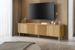 Szafka RTV ARANGO RTV-2 190 cm dąb hikora MDF do salonu - obrazek 7