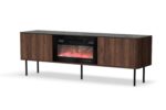 Szafka RTV SOLANO RTV-1 150 cm czarny / orzech MDF do salonu - obrazek 2