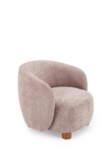 Fotel wypoczynkowy BAKER 75 cm beżowy do salonu - obrazek 3
